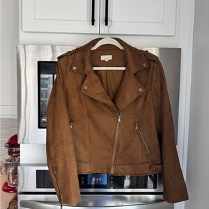 LOFT Tan Leather Jacket